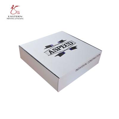 China 50mm Height 180mm Width White Corrugated Mailers With Double Sided Printed for sale