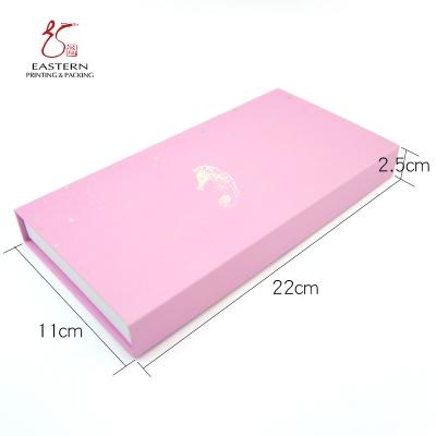 China Eastern Pink Color Mink Eyelash Packaging Box With Magnetic Closure for sale
