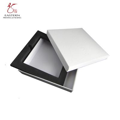 China 20cm White Square Cosmetic Packaging Paper Box With Lid for sale