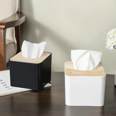China PP Bamboo Tissue Box Hotel Guest Room Supplies Printing Logo for sale