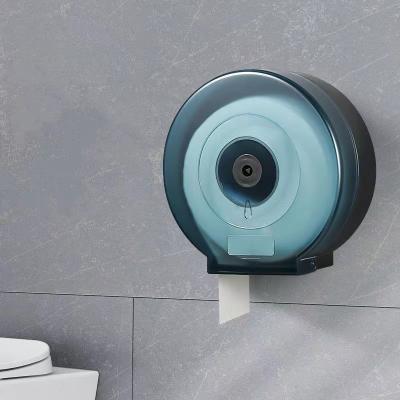 China Lockable ABS Round Paper Towel Dispenser Wall Mounted Dark Green for sale