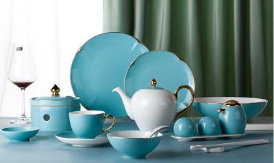 Chine Blue Bone Chine Vaisselle de dîner Porcelaine Set de dîner Hôtel Collection à vendre