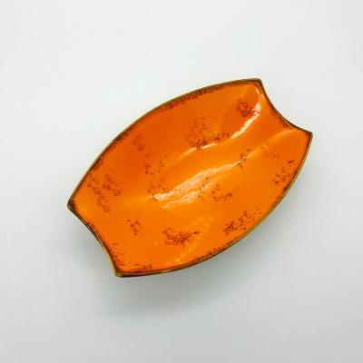 China Set de vajilla de cerámica de restaurante occidental gris y amarillo en venta