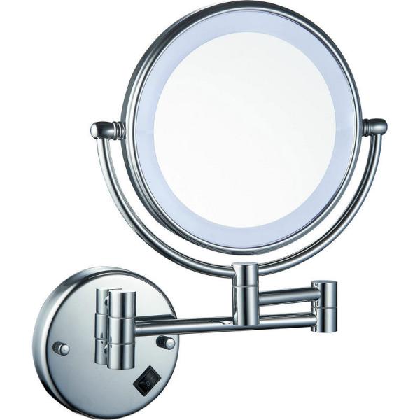 Quality LED Hotel Magnifying Mirror Hotel Amenities Supplies Wall Mounted Makeup Mirror for sale