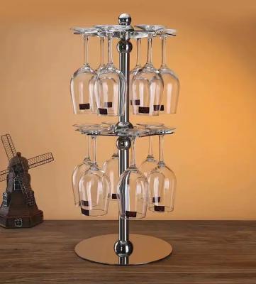 China Wine Glass Drying Rack Wine Glass Holder With Metal Stemware for sale