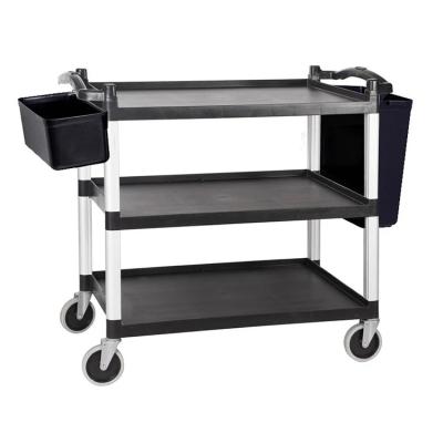 China Three Tiers Kitchen Dining Cart Hotel Cleaning Supplies 3 Shelf Cart On Wheels for sale