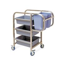 Quality Kitchen 3 Shelf Trolley Hotel Cleaning Supplies For Restaurant for sale