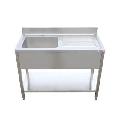 China OEM ODM 304 Stainless Steel Table And Sink Commercial Sink Table for sale
