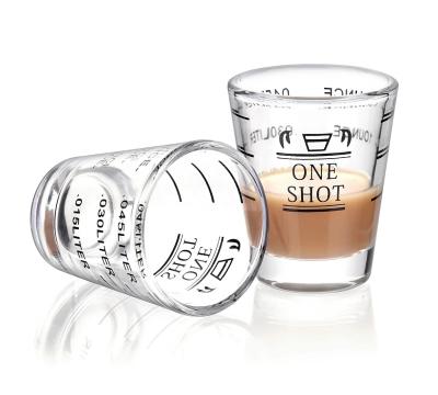 China Round Shot Glasses Measuring Cup Liquid Heavy Glasses Wine Glass for sale