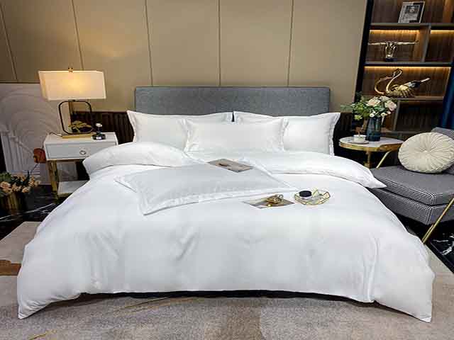 100% Cotton White Bedding Sheet Set For Five Start Hotel