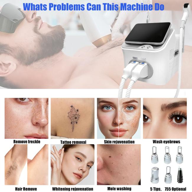 Advanced Triple Wavelength Diode Laser & Pico Nd:YAG Tattoo Removal Machine for Med Spa Clinics 3