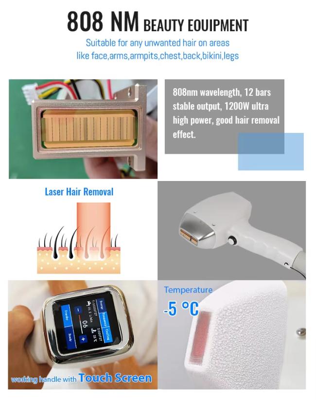 Professional Diode Laser Hair Removal Machine âââ‰â¬Å Triple Wavelength 755/808/1064nm for Med Spa 2