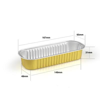中国 Microwave Safe Customizable Disposable Gold Food Container 販売のため