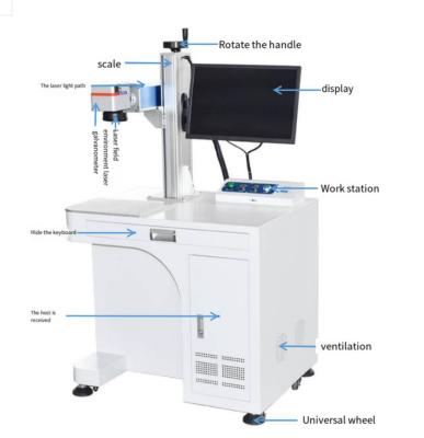 China Color fiber laser marking machine Small laser marking machine Depth engraving machine for sale