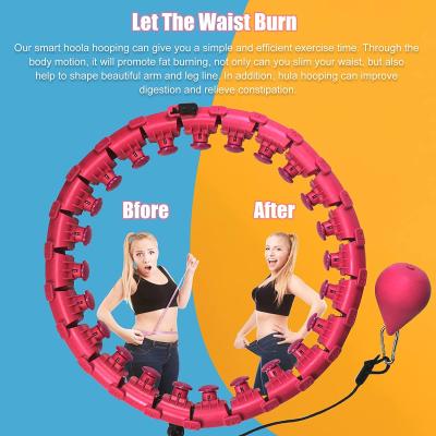 China ODM Detachable Adjustable Weighted Hula Hoop 24 Knots Lose Weight for sale