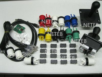 China Joystick Pack, 2 Joysticks and 16 Micro switches,2 player USB to Jamme converting board for sale