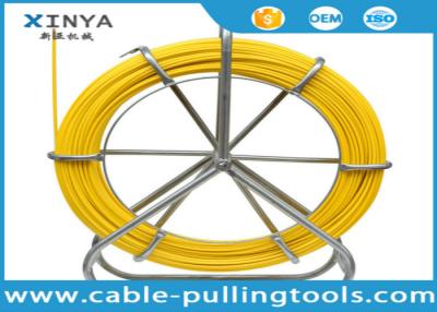 China 4.5mm 200m Yellow Color Fiberglass Duct Rodder for Cable Laying Project for sale