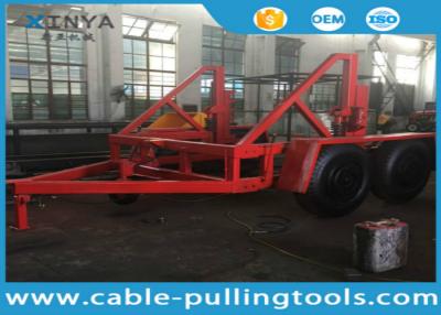 China 12 Ton Capacity Cable Drum Trailer Underground Cable Tools With Hand Brake and Air Brake for sale