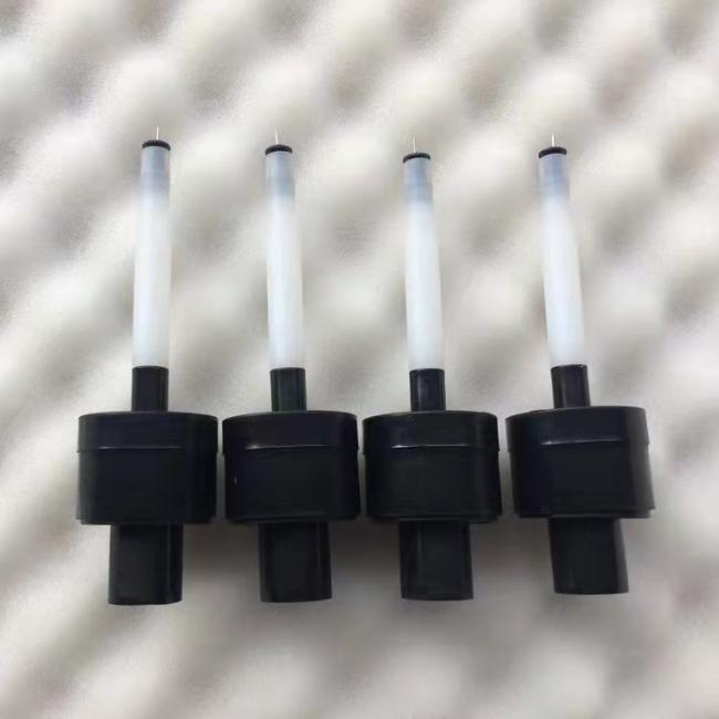 Nozzle component in powder coating system