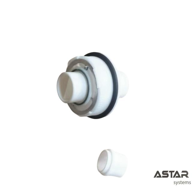 Flat jet nozzle assembly disassembled view
