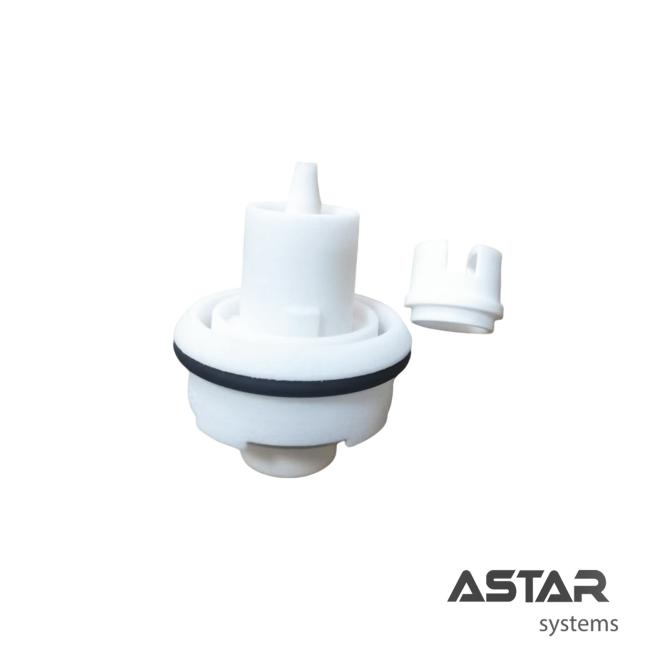 Flat jet nozzle assembly installation view