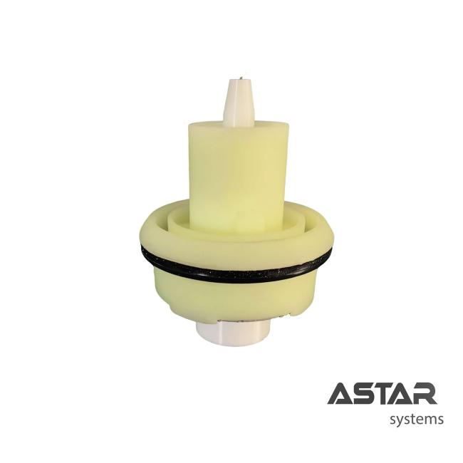 Flat jet nozzle assembly angled view