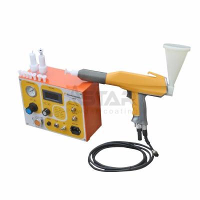 China Spraying Test Triangular Cone Hopper Manual Powder Coating Machine for sale