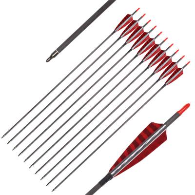 China ID6.2mm Archery Bow Arrows Carbon Archery Arrows Turkey Feather for sale
