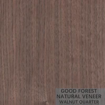 China Grain Crotch Natural Wood Veneer Sheets Quarter Cut American Walnut for sale
