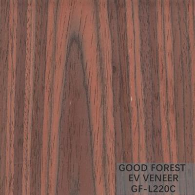 China Engineered Wood Veneer Red Santos Rose Wood 2500*640 mm Size for sale