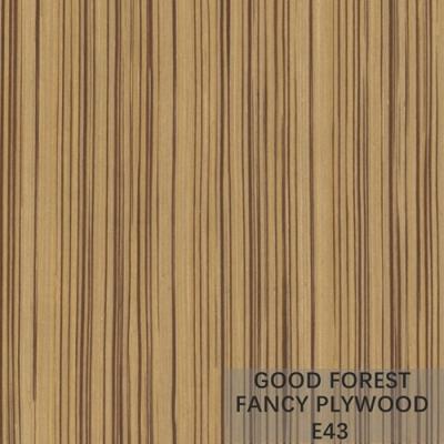 China Melamine Fancy Plywood Board OEM Zebra Wood Plywood Customized for sale