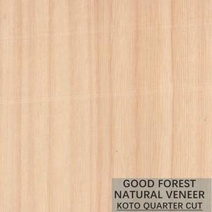 China Folheado de madeira natural do KOTO do floco da grão popular para o processo de tingidura à venda