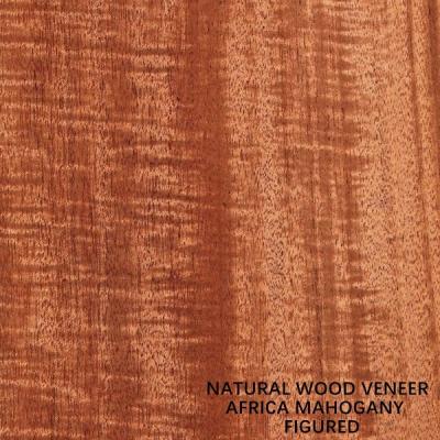China OEM Natural Mahogany Wood Veneer Straight Figured Grain 2500-3100MM For Door Skin for sale