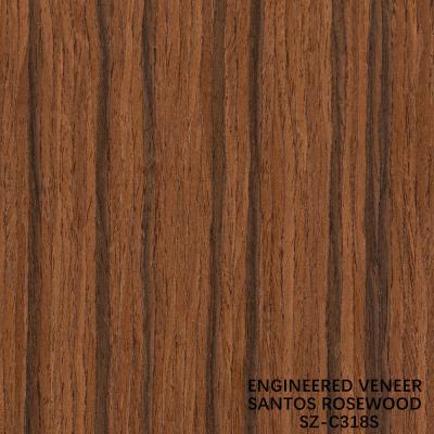 China Engineered Santos Rosewood Wood Veneer Standard Size 2500*640mm Grade A For For Interior Furniture Face China Makes for sale