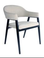 China Cadeira de refeição de tecido estofada Cadeira de sala de estar Cadeira de lazer Cadeira de apoio de braço à venda