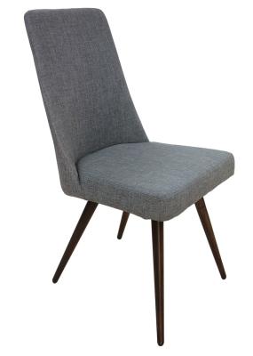 China Polyester Fabric Upholstered Woodgrain Dining Chair  Livingroom Chair Leisure Chair for sale