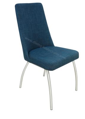 China Fabric Upholstered Stainless Dining Chair Livingroom Chair Leisure Chair for sale