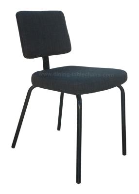 China Tela negra de Shell tapizada cenando las sillas, silla de cena moderna del tubo de acero en venta