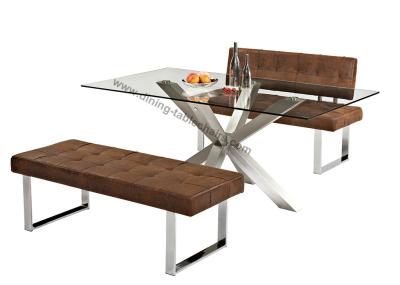 中国 1.8メートルによって修理されるダイニング テーブル、ステンレス鋼のダイニング テーブルの反スリップのフィート 販売のため