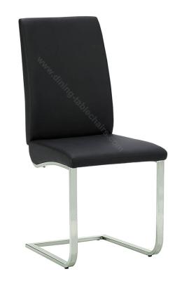China Polyurethane PU Dining Chairs , Upholstered Dining Room Chairs Stainess Steel Leg for sale