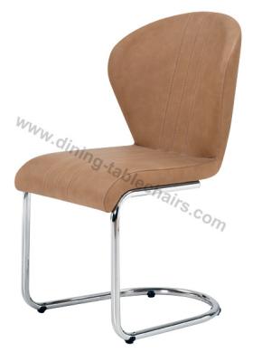 China Fashion Furniture Dining Chair Plywood Material Glossy Chromed Leg Home Decors for sale