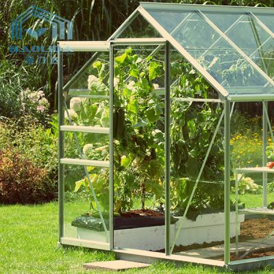 China Tulip Aluminium Garden Horticulture Greenhouse Glass Sheet Covered for sale