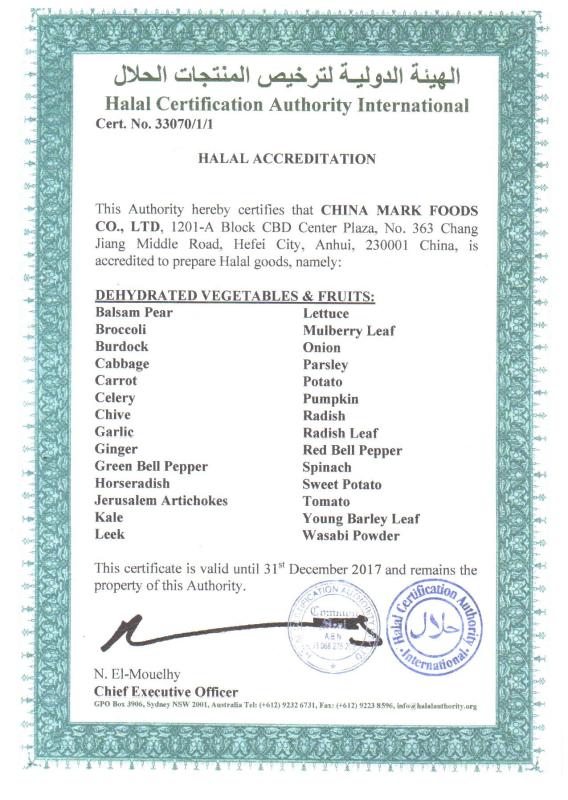 HALAL - CHINA MARK FOODS TRADING CO.,LTD.