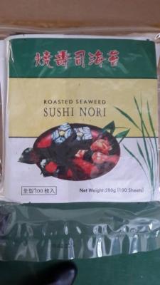China El estilo japonés asó las hojas secadas Nori del abrigo del sushi de Nori de la alga marina en venta
