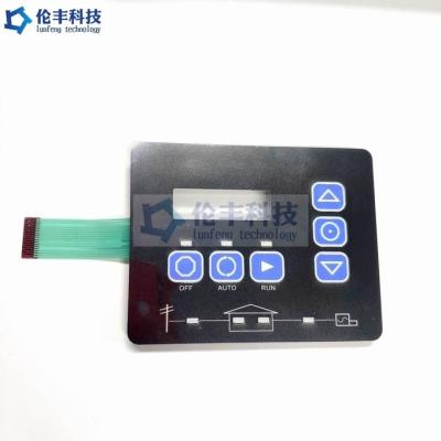China Flat OEM Custom LED Membrane Switch Frame With Embossing Keys for sale