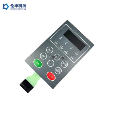 China Teclado numérico tátil do interruptor de membrana do diodo emissor de luz, interruptor tátil da abóbada preta do metal da janela do LCD à venda