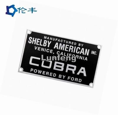 China RAL Aluminium Name Plate Die Stamped Etched Metal Engraved Name Plates for sale