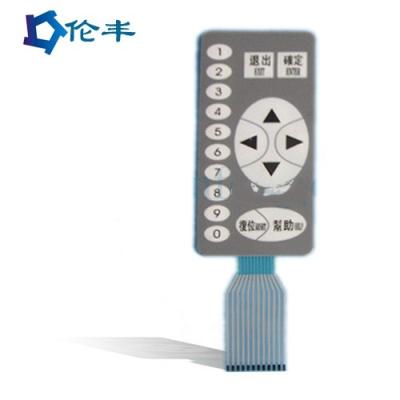 China Flex Tail Tactile Switch Keypad Control System PMMA PE PVC Membrane Switch Pad for sale