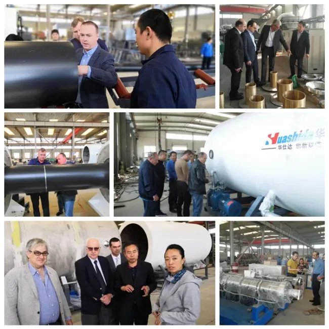 Dia 110-560mm PU Foam Pre-Insulated Pipe HDPE Jacket Pipe Production Line