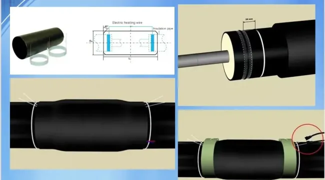 HDPE Seamless Electro Fusion Sleeves Tape for Preinsulation Pipe Joints Waterproof and Durable